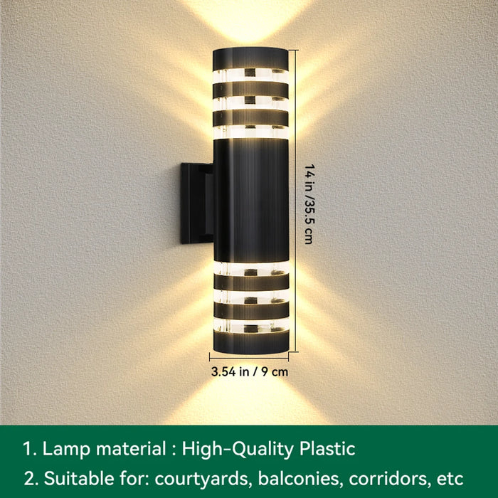 Outdoor Waterproof LED Wall Light – E27 Bulb, Up & Down Facade Lighting for Garden, Stairs, and Entrance