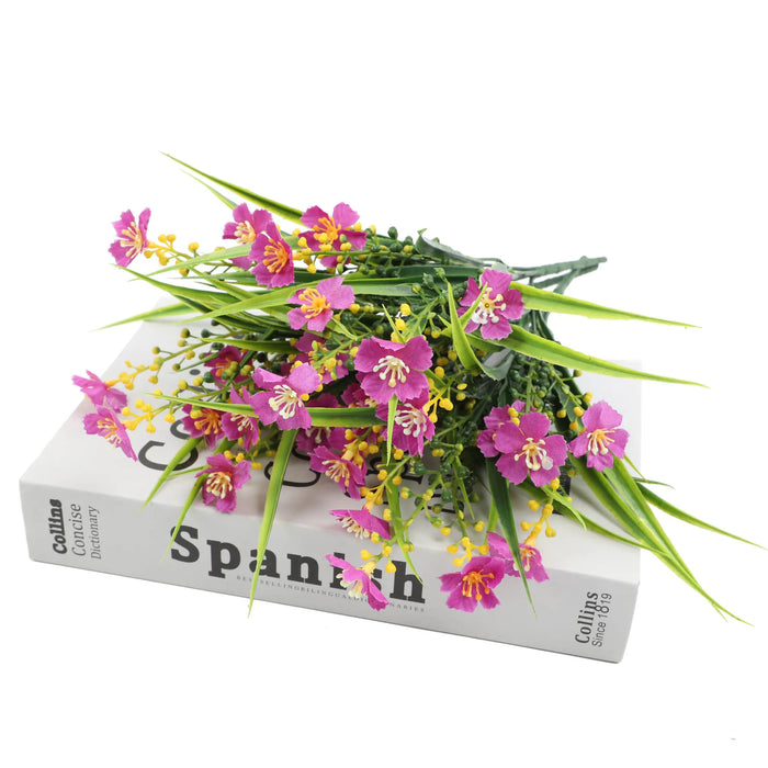 2/6/10 Bundles Outdoor Artificial Flowers – UV Resistant Faux Silk Flowers for Garden, Front Porch, and Outdoor Décor