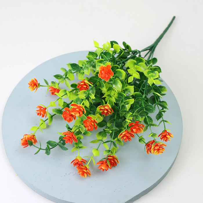 1 Bundle Artificial Flowers – UV Resistant Shrubs, Fake Flower Greenery for Office, Kitchen, Wedding & Garden Decoration