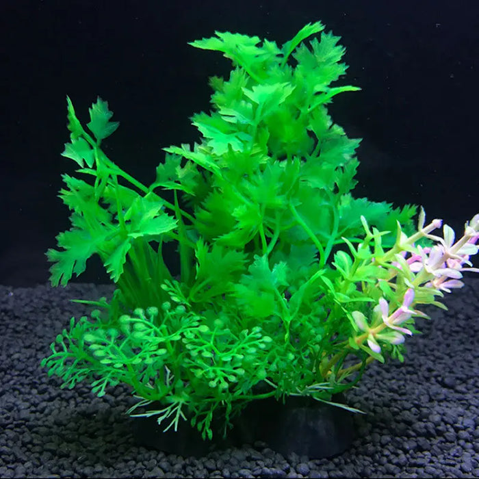 Artificial Aquarium Decor Plants – Plastic Water Grass Ornament, 14cm Tall Aquatic Plant for Fish Tank Decoration, 12 Color Options