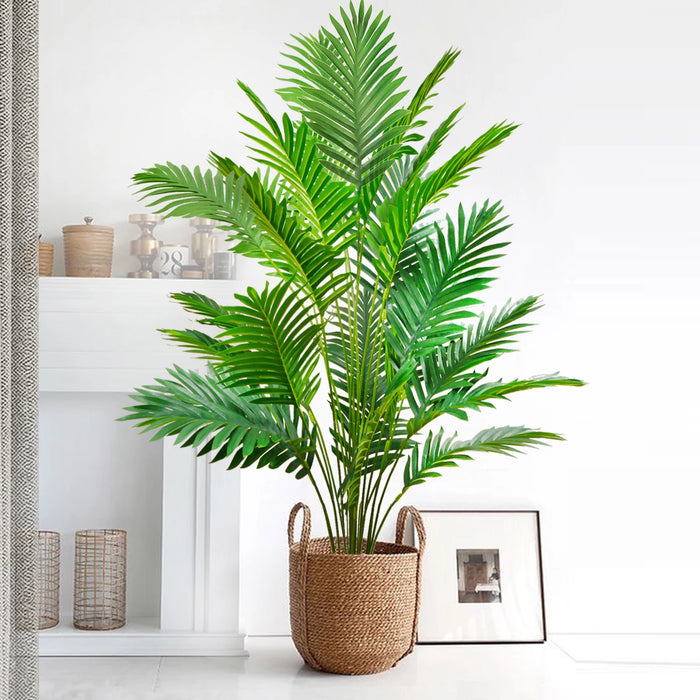 105cm/41.3in Artificial Areca Palm Tree – Fake Tropical Yellow Palm Plant for Indoor, Home, Office, and Event Decor