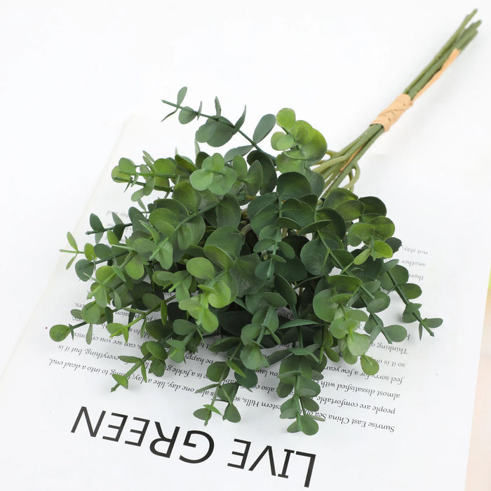 6PCs Artificial Eucalyptus Branches – Fake Green Eucalyptus Bouquet for DIY Flower Arrangements, Weddings, Parties, and Home Decor
