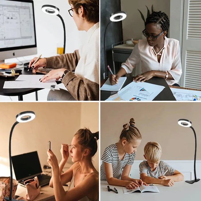 USB LED Eye Protection Book Night Light – Adjustable Reading Lamp with 3-Level Warm, Cool, and White Light for Nighttime Reading