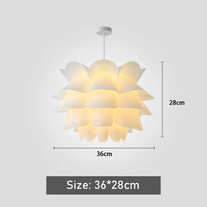 DIY Lotus Pendant Light – Modern Ceiling Lamp Shade for North European Style Room, Easy Self-Assembly