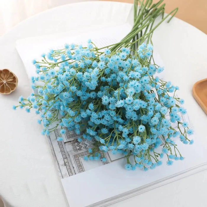 90 Heads Artificial Gypsophila Flowers – 61cm Plastic Floral Branch for DIY Wedding, Party, and Home Decorations