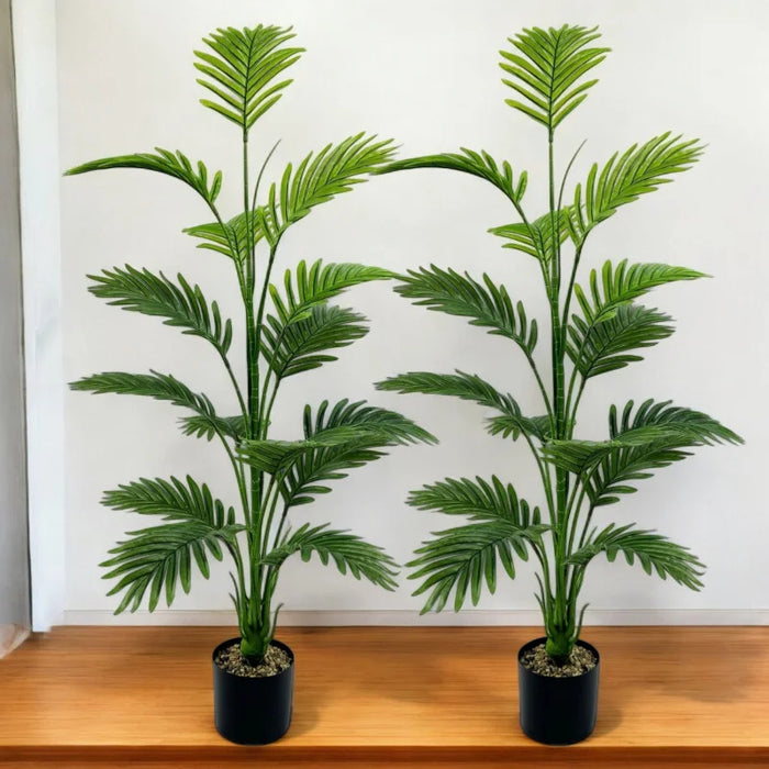Large Artificial Palm Plant – 15 Leaf Tropical Tree for Indoor & Outdoor Decoration (No Container Included)