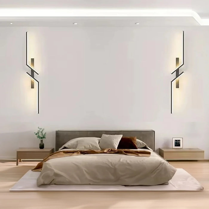 Modern LED Wall Lamp – Minimalist Design, Up & Down Lighting for Bedroom, Living Room, TV Sofa, and Lobby – Dimmable Wall-Mounted Light