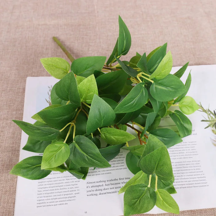 Artificial Plastic Plants for Home Decor – Faux Jungle Wall Grass Greenery for Garden, Party, and Interior Decoration (5 Pcs)