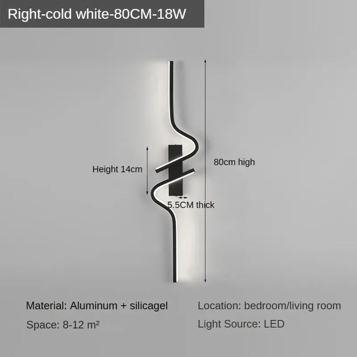 Modern Minimalist Strip Led Wall Light Bedroom Lights For Bedside Wall Sconce Led Light Living Room TV Sofa Background Wall Lamp