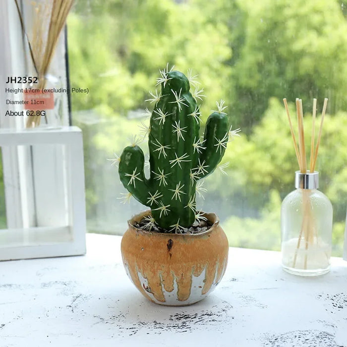 Tropical Artificial Cactus Decoration – Realistic Foam Succulent Plant for DIY Micro Landscape, Home, and Office Decor