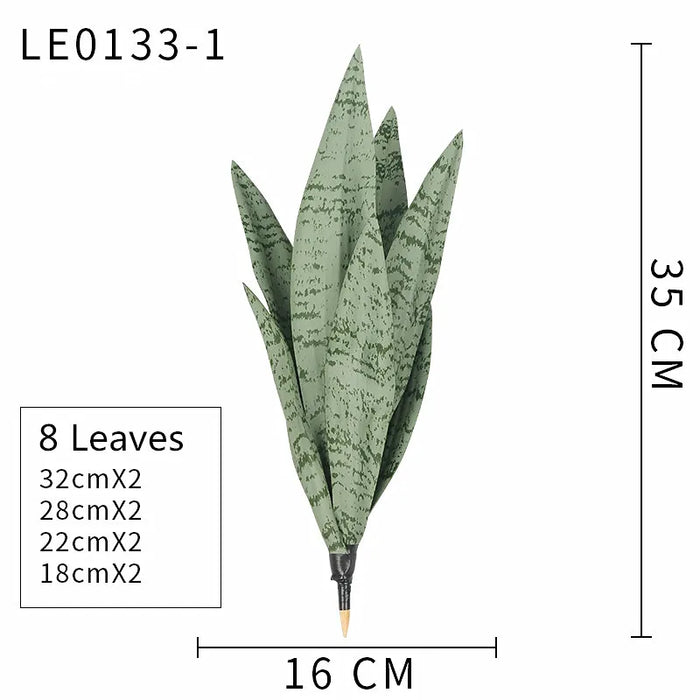 Artificial Sansevieria Succulent Plant – Real Touch Fake Tropical Leaves for Home, Office, Hotel, and Party Decor