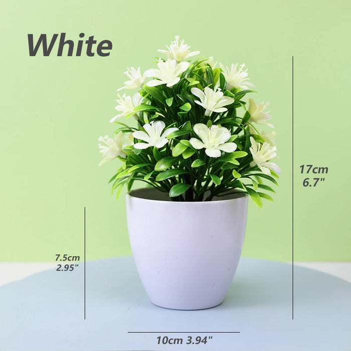 Artificial Bonsai Plants – Simulation Potted Fake Flowers for Home, Office, Hotel, and Garden Decoration