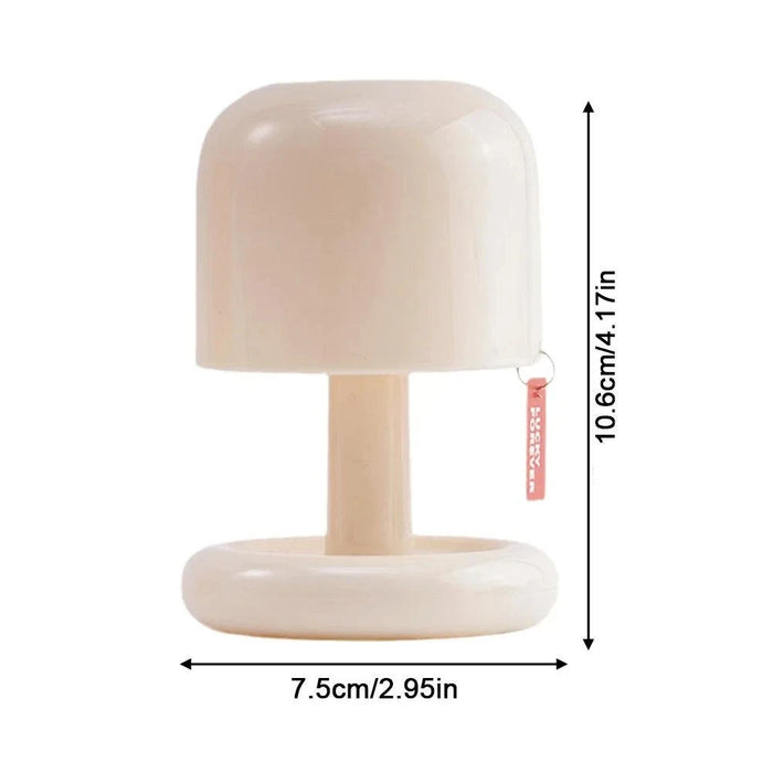 Creative Mushroom Style LED Night Light – Nordic Mini Desktop Lamp, Modern Minimalist Table Light for Coffee Bar, Living Room, and Bedroom