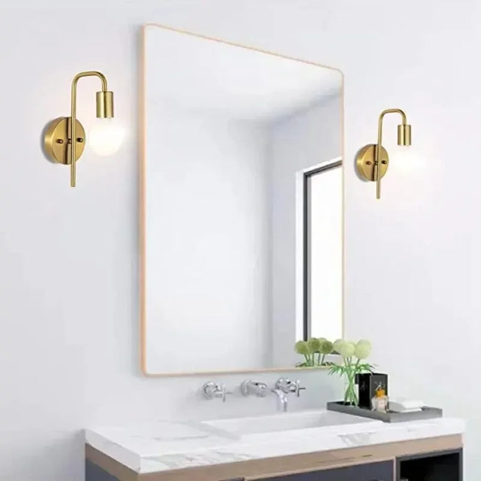 Nordic Simple Bedside Lamp – Creative Vintage Wall Lamp for Bedroom, Living Room, Corridor, and Hotel Spaces (E27, No Bulb Included)