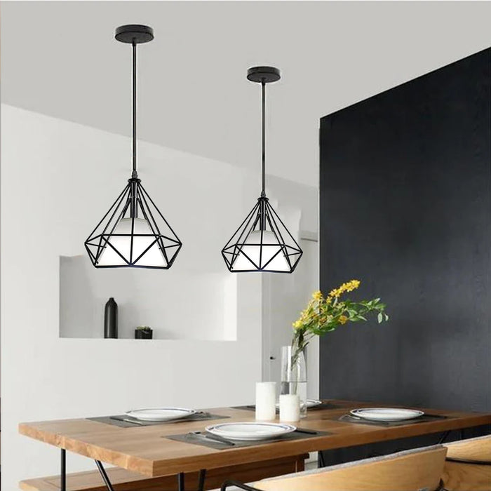 Vintage Metal Pendant Light – Adjustable Hanging Lamp for Kitchen, Bedroom, and Living Room Lighting