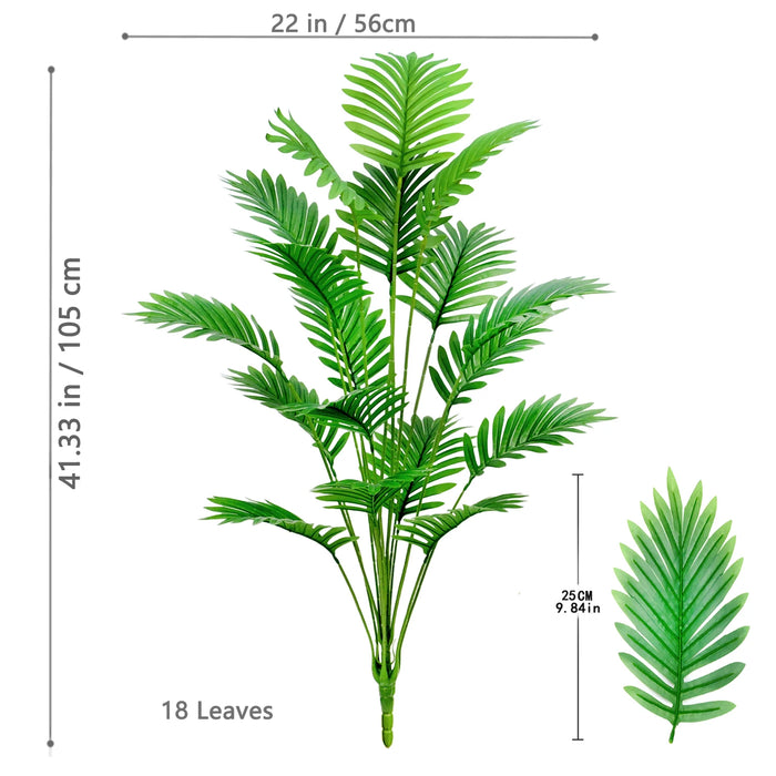 105cm/41.3in Artificial Areca Palm Tree – Fake Tropical Yellow Palm Plant for Indoor, Home, Office, and Event Decor
