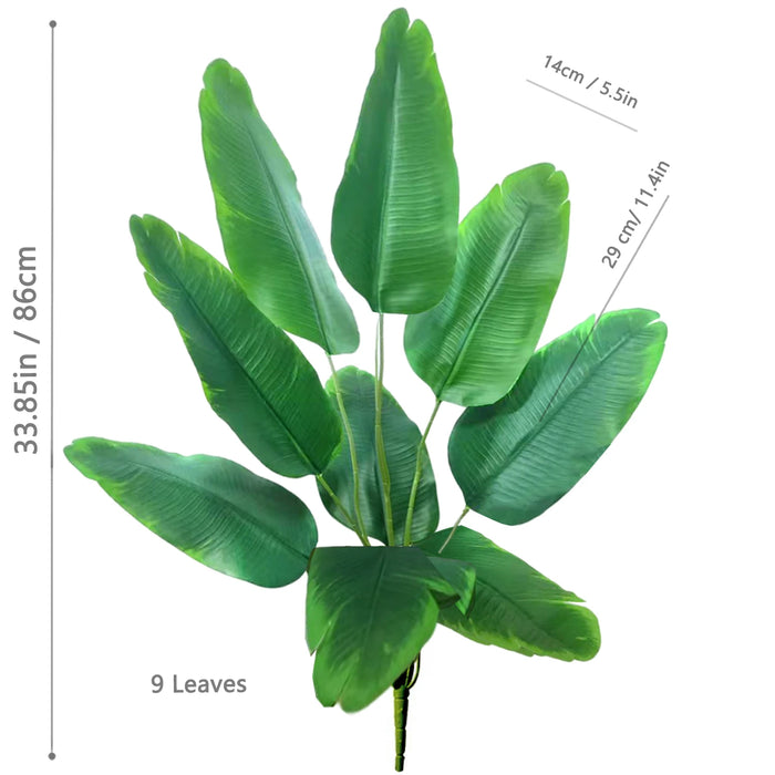 65-125cm Large Artificial Tropical Palm Tree – Real Touch Fake Banana Plant with 24 Leaves for Home, Garden, and Outdoor Decor