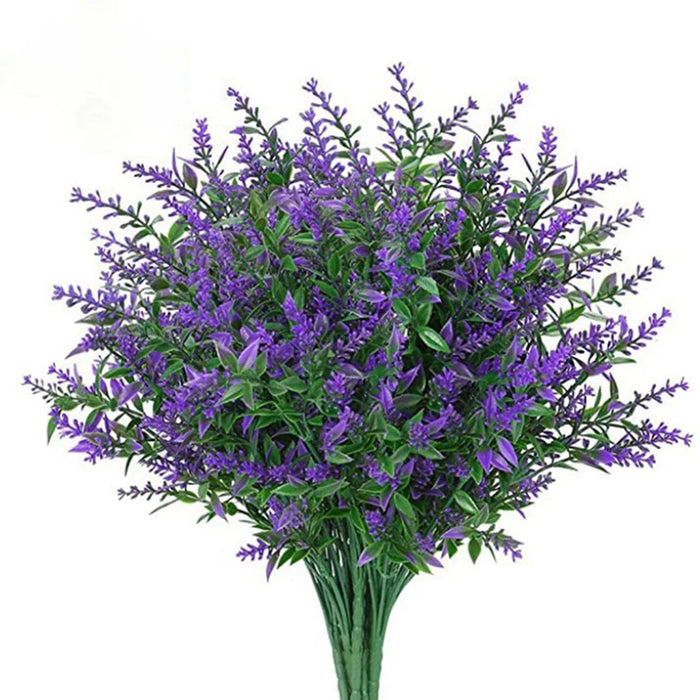 Artificial Lavender Flowers – Plastic Grass Bouquet for Wedding, Home, Garden, and DIY Photography Decoration