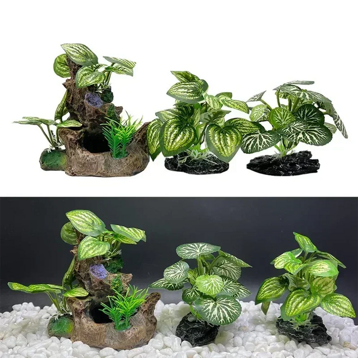 Artificial Underwater Grass for Aquarium – Lifelike Simulation Fish Tank Decoration, Plastic & Resin Aquarium Background Plant