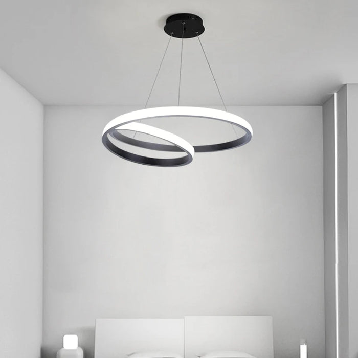 Minimalist LED Pendant Light – Modern Circular Hanging Lamp for Dining Room, Bedroom & Study Room