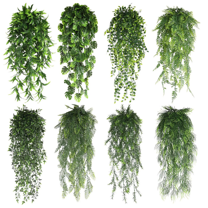 90cm Persian Fern Leaves Vines – Hanging Artificial Plant for Home, Room, Balcony, and Wedding Decoration