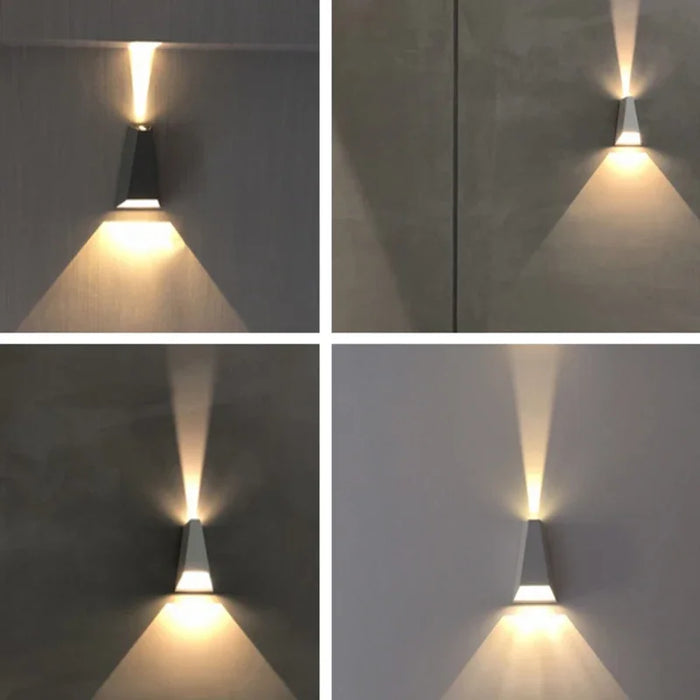 Modern Outdoor Waterproof LED Wall Lamp – Up and Down Aluminum Garden Light for Porch, Patio, and Outdoor Spaces – IP65 Weather-Resistant, White or Warm White Light