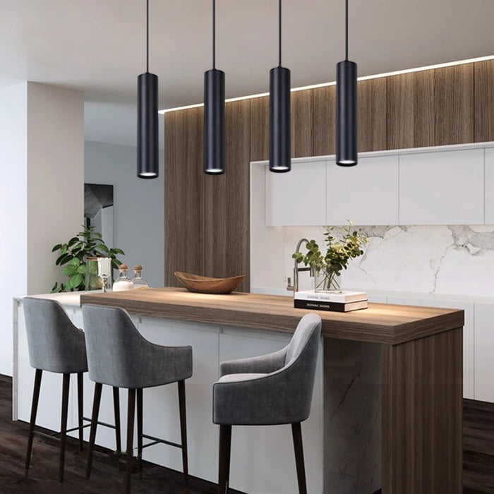 Modern LED Pendant Light – Sleek Cylinder Hanging Lamp for Kitchen, Living Room, and Bedroom Decor