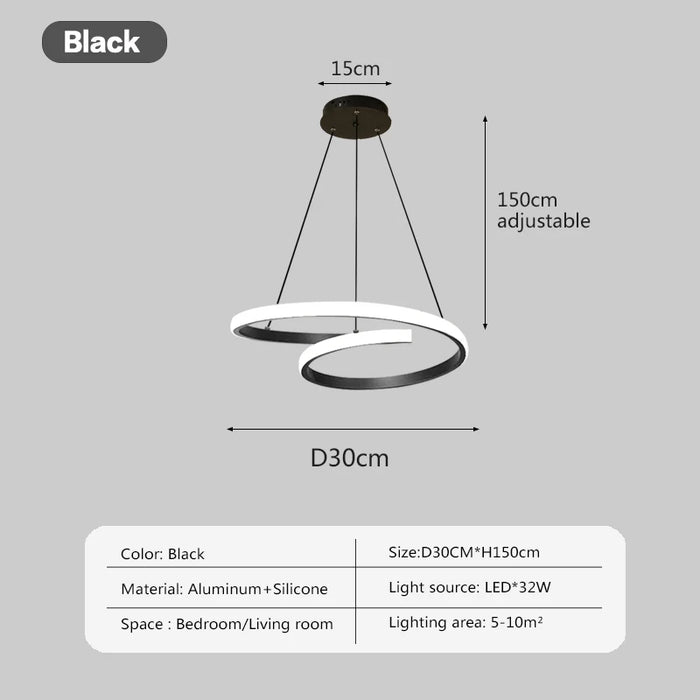 Minimalist LED Pendant Light – Modern Circular Hanging Lamp for Dining Room, Bedroom & Study Room