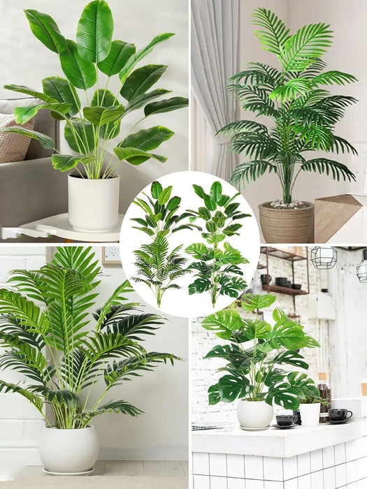 Large Artificial Areca Palm Tree in Pot – Faux Tropical Plant for Home, Office, and Floor Decoration (1pc)