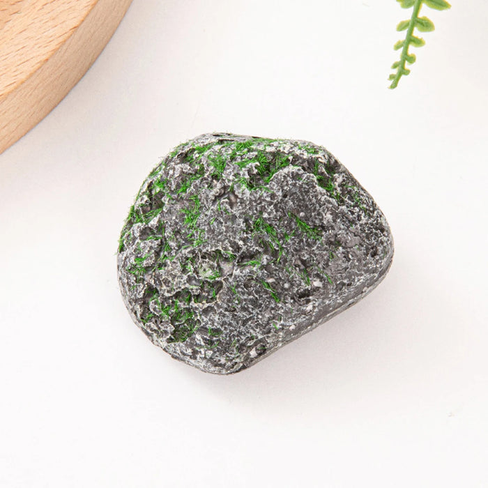 10PCS Mossy Gray Stone Multi-Shaped Planting Moss Blocks – DIY Simulation Green Plants for Garden Decoration