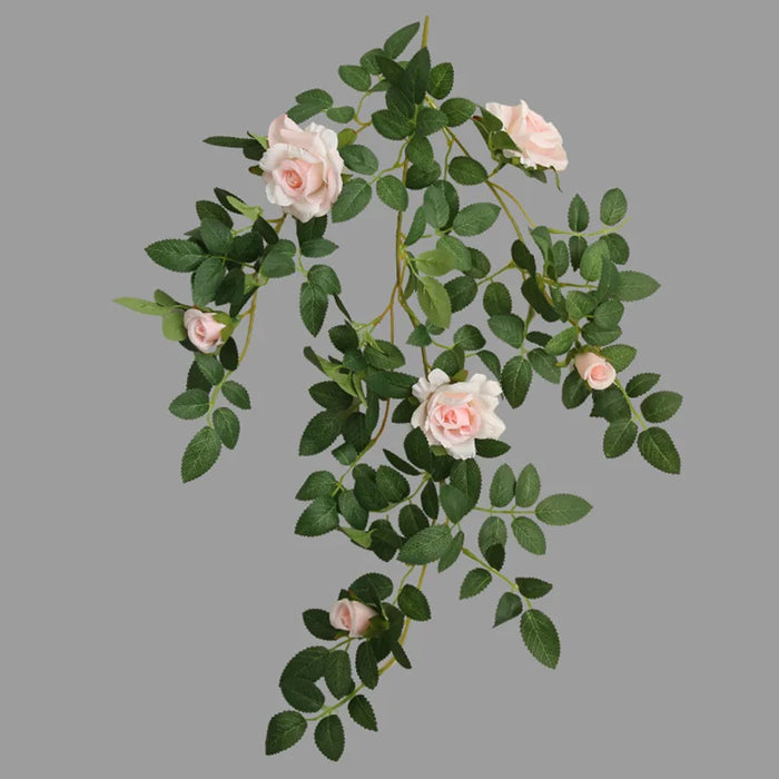Rose Vine Wall Hanging Flower Decor – Silk Floral Rattan for Wedding, Reception, Party, and Home Decoration (66cm)