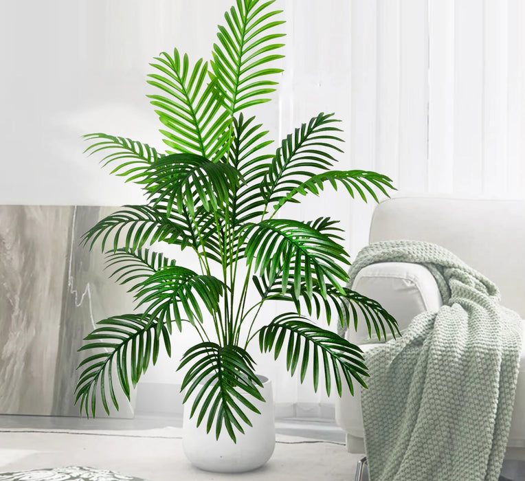105cm/41.3in Artificial Areca Palm Tree – Fake Tropical Yellow Palm Plant for Indoor, Home, Office, and Event Decor
