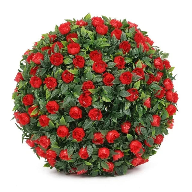 Artificial Flower Balls – Hanging Decorative Fake Plant for Outdoor Garden, Courtyard, and Home Decor