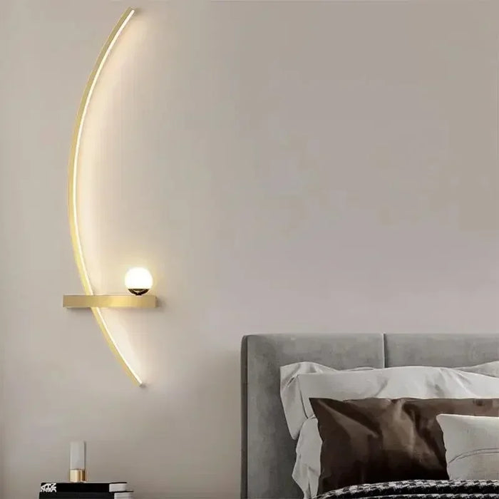 Modern LED Wall Lamp – Aluminium 53cm Long Strip Light for Bedroom, Living Room, Aisle, and Indoor Use – Dimmable with Remote Control