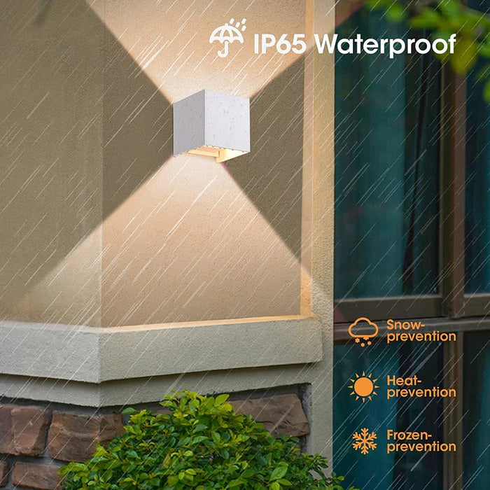Modern LED Wall Lamp – IP65 Waterproof Indoor & Outdoor Aluminum Wall Sconce with Up & Down Light