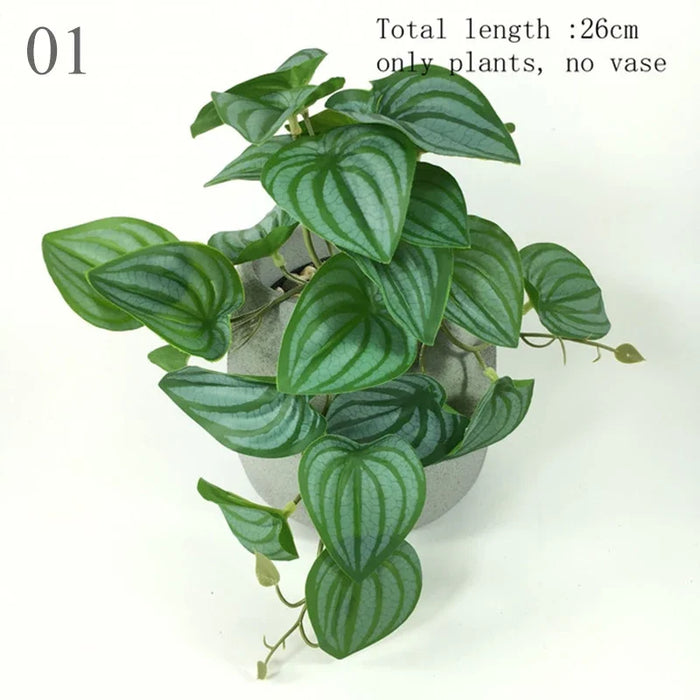 Artificial Vine Terrarium Plants – Plastic Leaf Rattan Greenery for Home, Balcony, Wedding, and Garden Décor