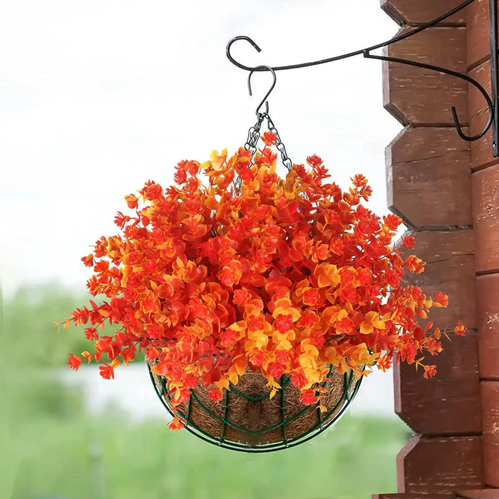 UV Resistant Artificial Flower Plants – 4/7/9/12PCS Fake Flowers for Home Gardens, Window Boxes, Porches & Outdoor Decoration