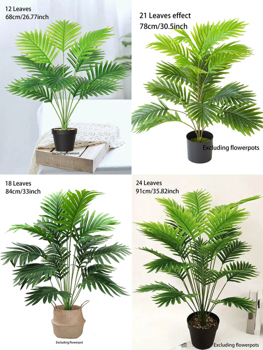 Large Artificial Areca Palm Tree in Pot – Faux Tropical Plant for Home, Office, and Floor Decoration (1pc)