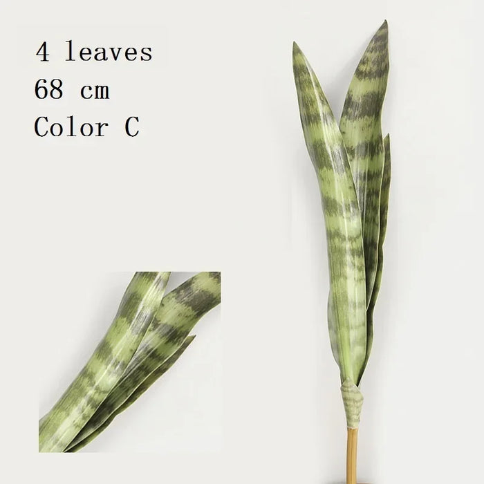 3pcs Artificial Sansevieria Plants – Bonsai Decoration with Tiger Piran Leaves for Home, Garden, and Desktop Décor