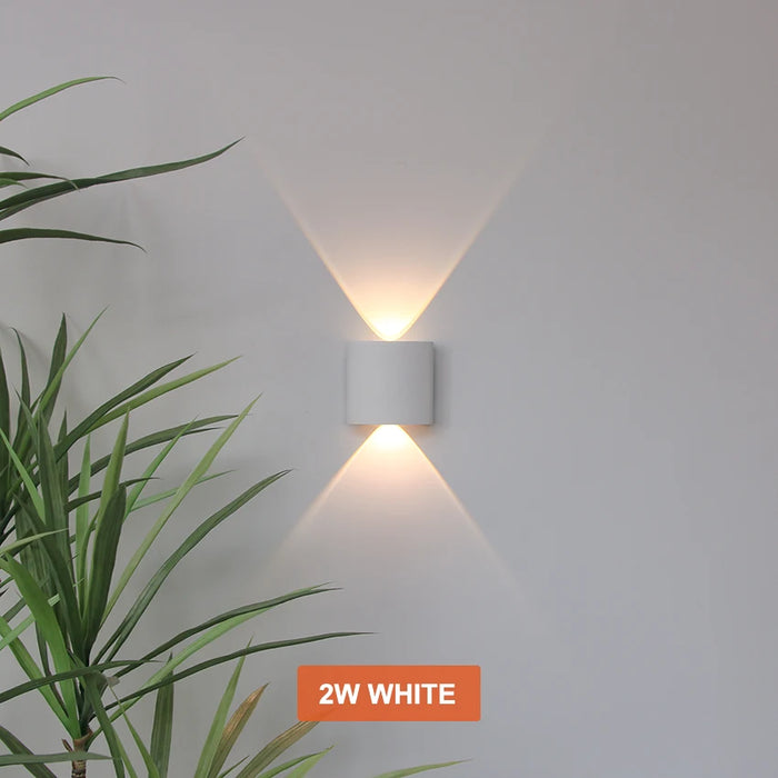 Outdoor & Indoor Waterproof LED Wall Light – Aluminum Porch & Garden Lamp, Up & Down Lighting for Bedroom and Living Room Decor