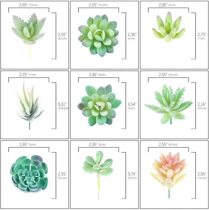 16 Pcs Realistic Textured Artificial Succulents Set – Mini Faux Succulent Plants for Home, Office, Garden & DIY Decor