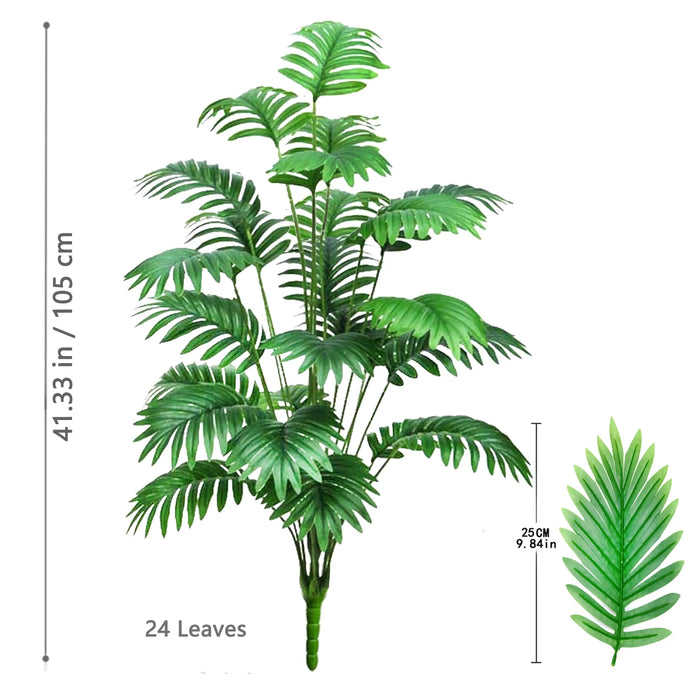 105cm/41.3in Artificial Areca Palm Tree – Fake Tropical Yellow Palm Plant for Indoor, Home, Office, and Event Decor