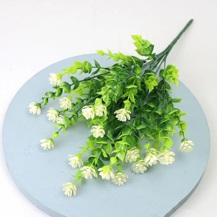 1 Bundle UV Resistant Artificial Flowers – Greenery Shrubs for Outdoor, Kitchen, Office, Wedding, and Garden Decor