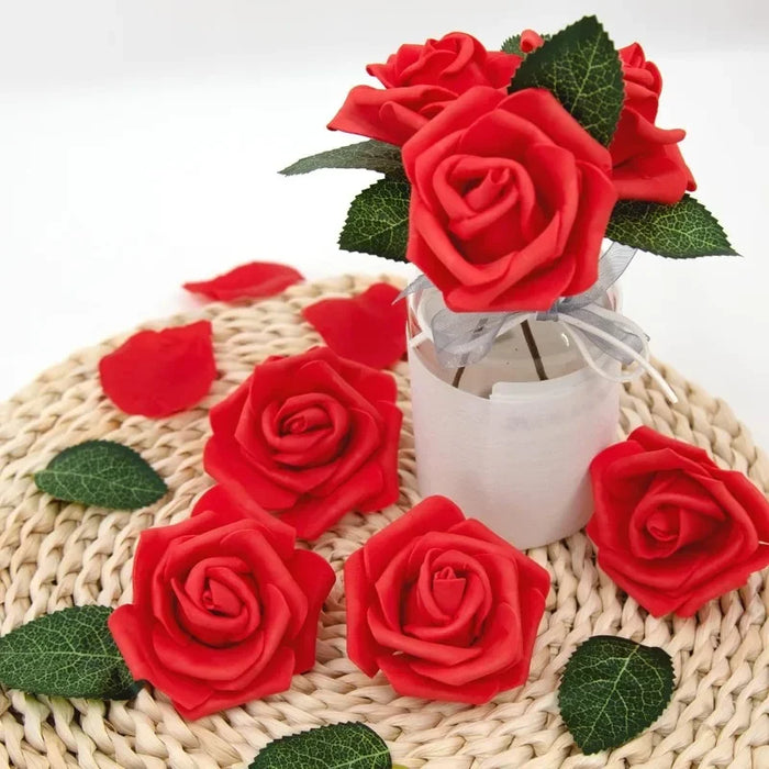 Artificial Foam Rose Flowers – Multicolor Fake Roses for DIY Wedding, Party Bouquets, Valentine's Day & Home Decor