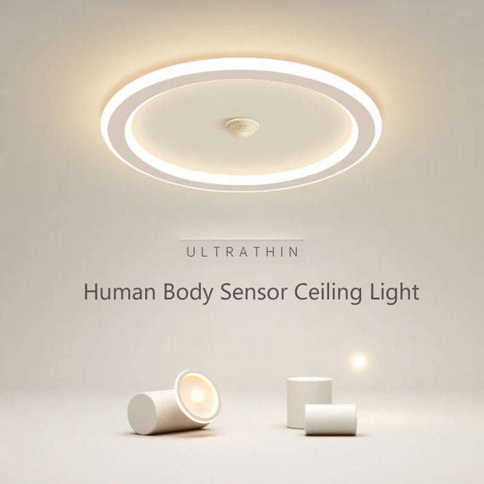 Modern LED Ceiling Lamp with Motion Sensor – Energy-Efficient Lighting for Living Room, Bedroom, Corridor, and Stairs (90-260V)