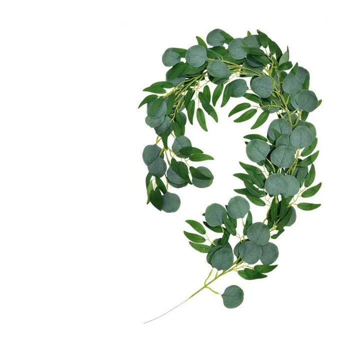 Artificial Silk Bamboo Leaf Flower Arrangement – 1m Long Eucalyptus Leaves for Spring Decoration, Indoor & Outdoor Use