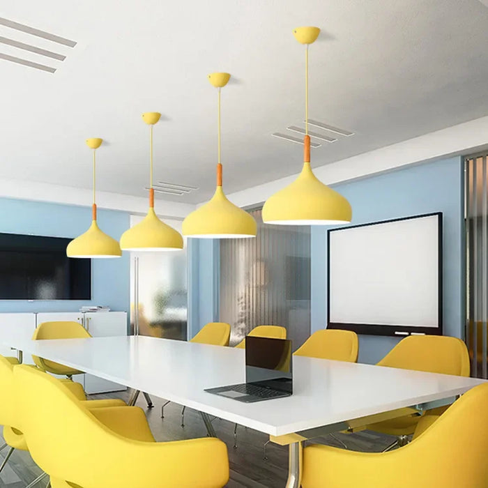 Modern Macaroon Pendant Lamp – Adjustable Single Chandelier for Bedroom, Restaurant, and Office