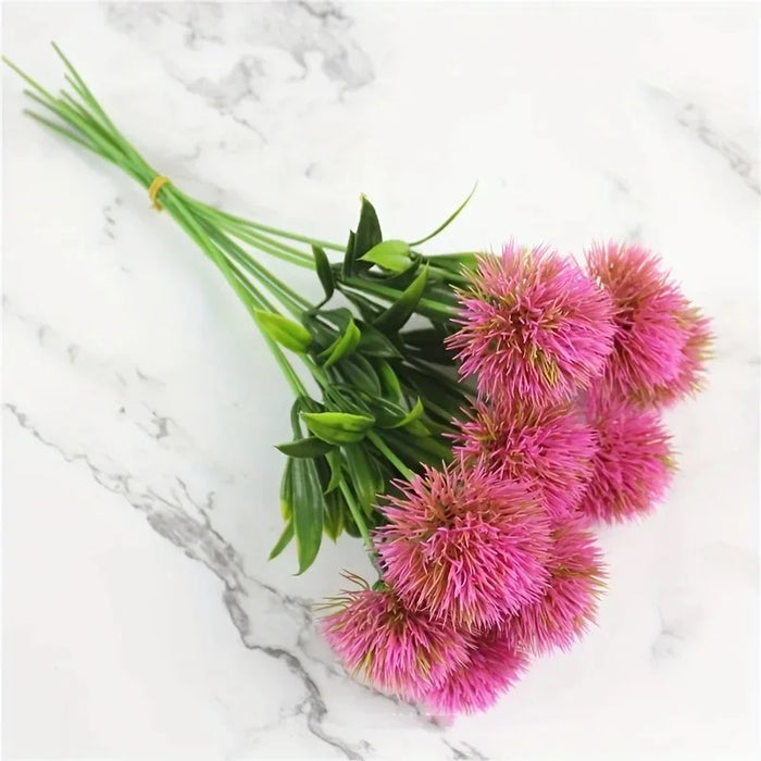 5/10Pcs Artificial Dandelion Flowers Bouquet – Silk & Plastic Faux Floral Arrangements for Living Room, Wedding, Garden, and DIY Wreaths