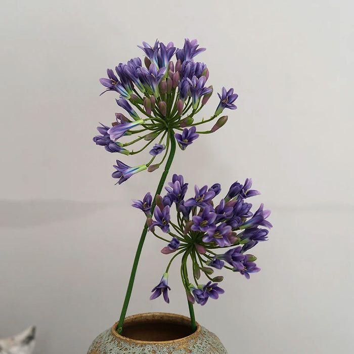 Luxury African Agapanthus Silk Artificial Flower Branch – Wedding, Home, and Table Decoration for Fall & Christmas