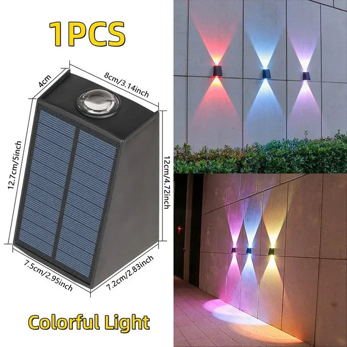 LED Solar Wall Light – Waterproof Solar Powered Outdoor Lamp for Garden, Street, Balcony, and Villa Decoration